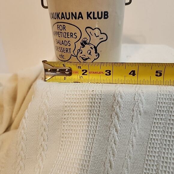 Vintage Kaukauna Klub Cheese Label Crock & Lid Stoneware Wisconsin 12 oz - Picture 9 of 9